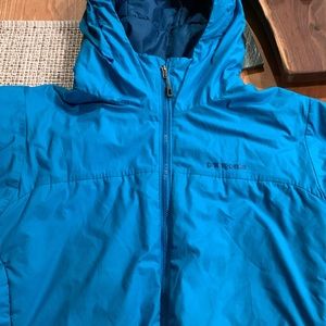 Patagonia blue puffy jacket